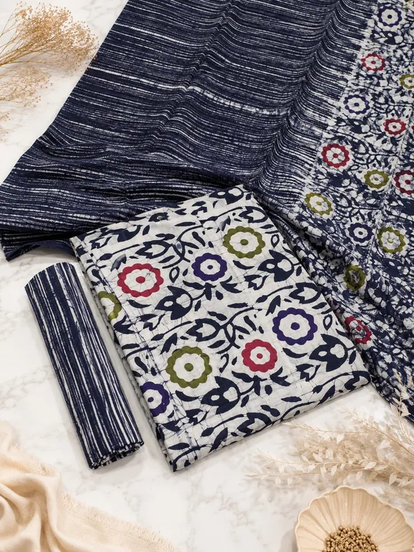 Aahoo_Indigo_Garden_Pure_Cotton_Multi_Batik_Print_Dress_Material