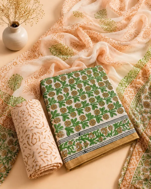 Aahoo_Sage_Green_Pure_Cotton_Kalamkari_Hand_Block_Print_Suit_With_Chiffon_Dupatta