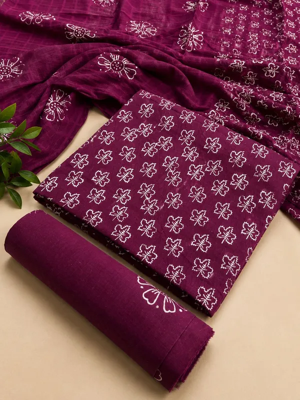 Wine_And_Purple_Handblock_Print_Cotton_Fabric