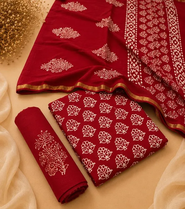 Pure_Cotton_Copper_Batik_Heavy_Suits_🔴_Crimson_Red