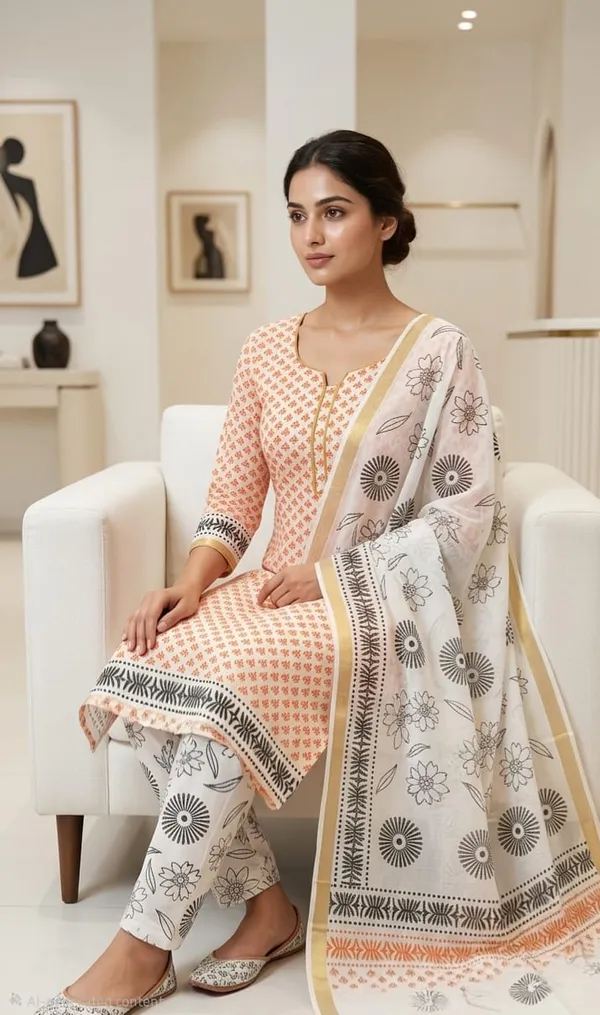 Peach_Blossom_72-72_Pure_Cotton_Hand_Batik_Block_Suit