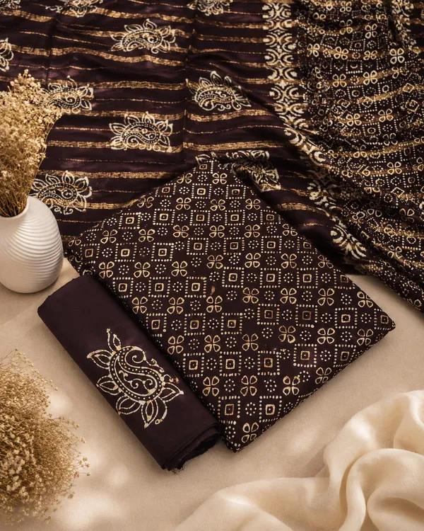 Aahoo_Cocoa_Charm_Copper_Batik_Reyon_Dark_Colour_Dress_Material