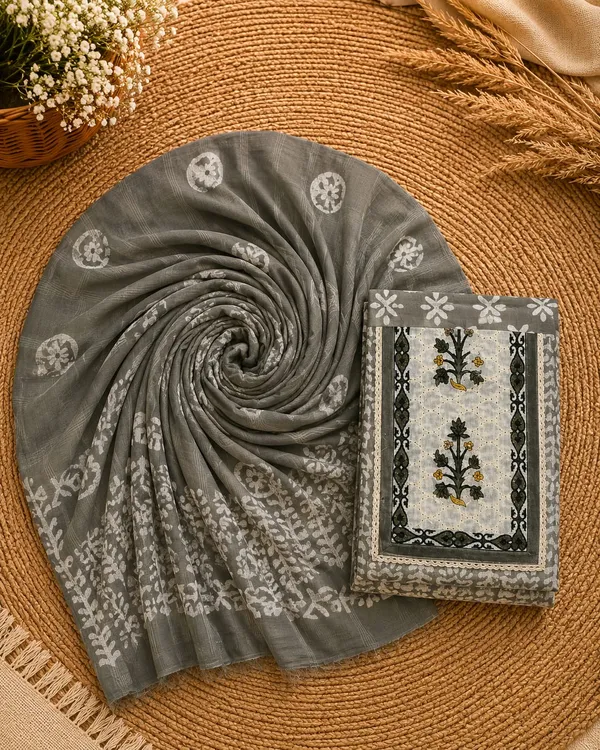 Aahoo_Chiken_Lapat_Pure_Cotton_Batik_Hand_Block_Suit_Stone_Grey