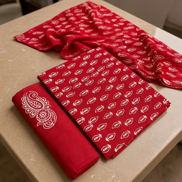 Ruby_Red_Handblock_Print_Cotton_Fabric