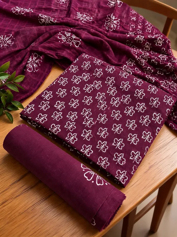 Wine_And_Purple_Handblock_Print_Cotton_Fabric