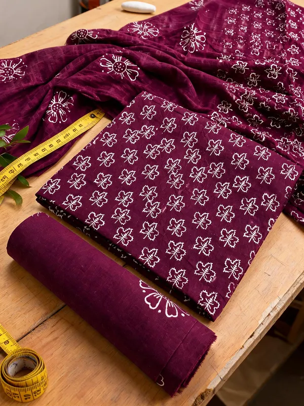Wine_And_Purple_Handblock_Print_Cotton_Fabric