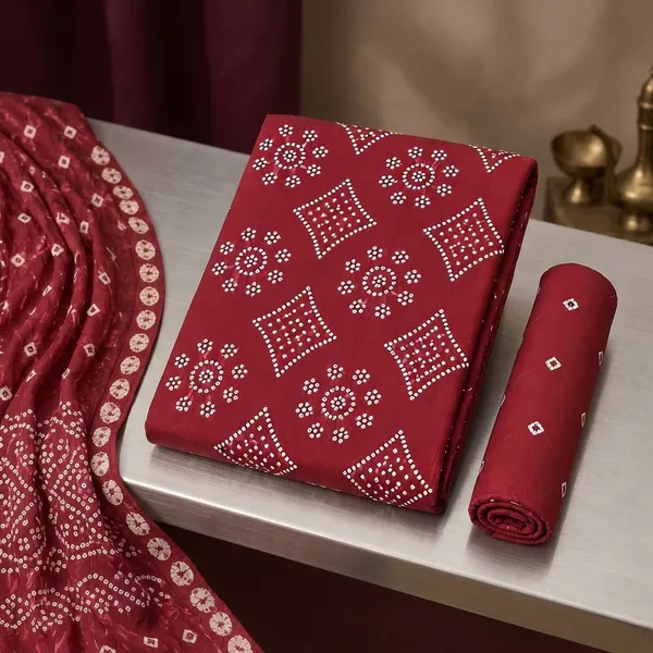 Aahoo_Brick_Red_Premium_Satin_Cotton_Bandhani_Suit_Set_With_Full_Bandhej_Dupatta