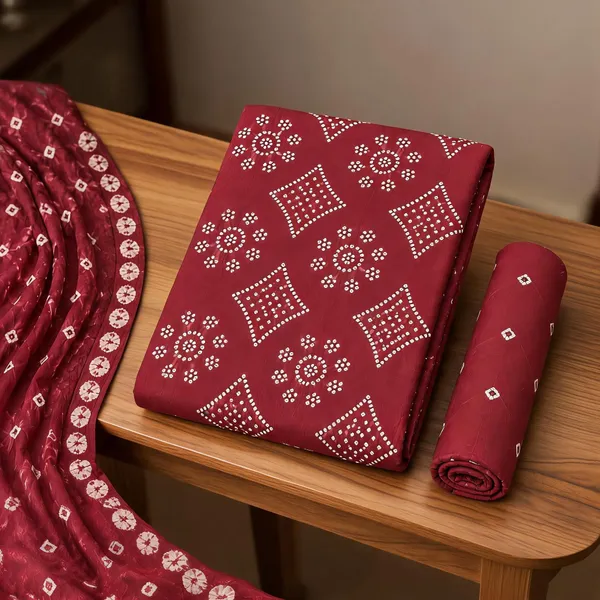 Aahoo_Brick_Red_Premium_Satin_Cotton_Bandhani_Suit_Set_With_Full_Bandhej_Dupatta
