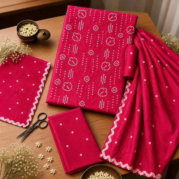 Aahoo_Hot_Pink_Premium_Satin_Cotton_Bandhani_Suit_Set_With_Full_Bandhej_Dupatta