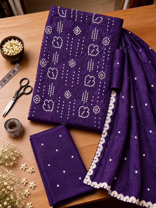 Aahoo_Royal_Purple_Premium_Satin_Cotton_Bandhani_Suit_Set_With_Full_Bandhej_Dupatta