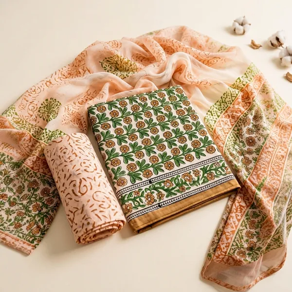 Aahoo_Sage_Green_Pure_Cotton_Kalamkari_Hand_Block_Print_Suit_With_Chiffon_Dupatta
