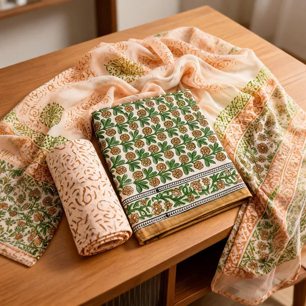 Aahoo_Sage_Green_Pure_Cotton_Kalamkari_Hand_Block_Print_Suit_With_Chiffon_Dupatta