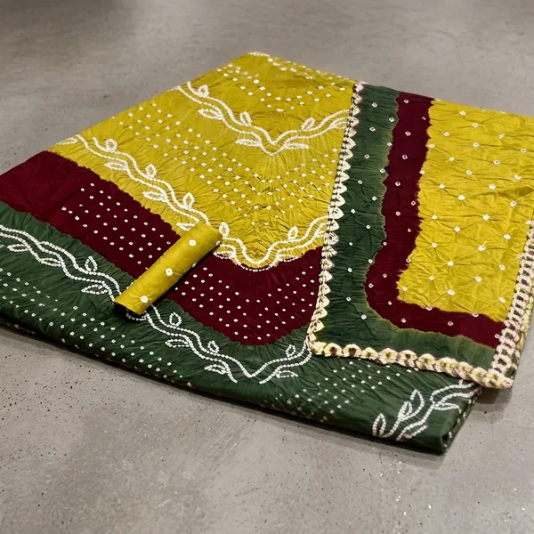 Aahoo_Lime_Olive_3D_Multi_Leheriya_Bandhej_Satin_Cotton_Suit