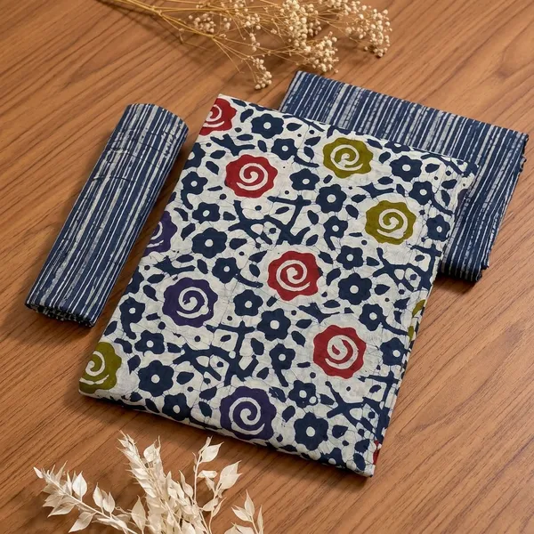 Aahoo_Midnight_Bloom_Pure_Cotton_Multi_Batik_Print_Dress_Material
