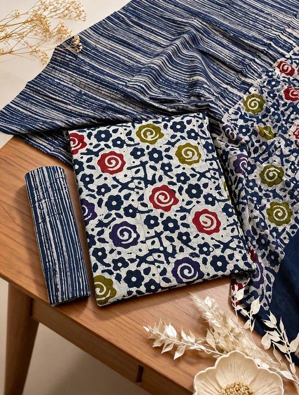 Aahoo_Midnight_Bloom_Pure_Cotton_Multi_Batik_Print_Dress_Material