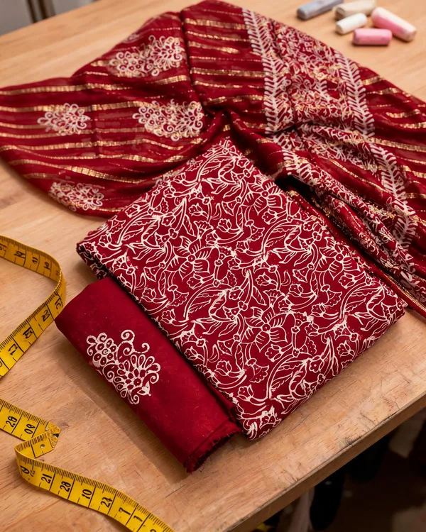 Aahoo_Ruby_Bloom_Copper_Batik_Reyon_Dark_Colour_Dress_Material