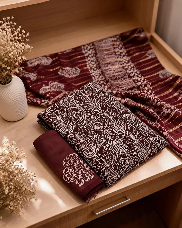 Aahoo_Regal_Paisley_Copper_Batik_Reyon_Dark_Colour_Dress_Material