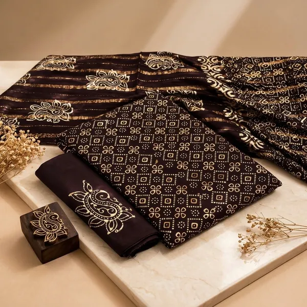 Aahoo_Cocoa_Charm_Copper_Batik_Reyon_Dark_Colour_Dress_Material