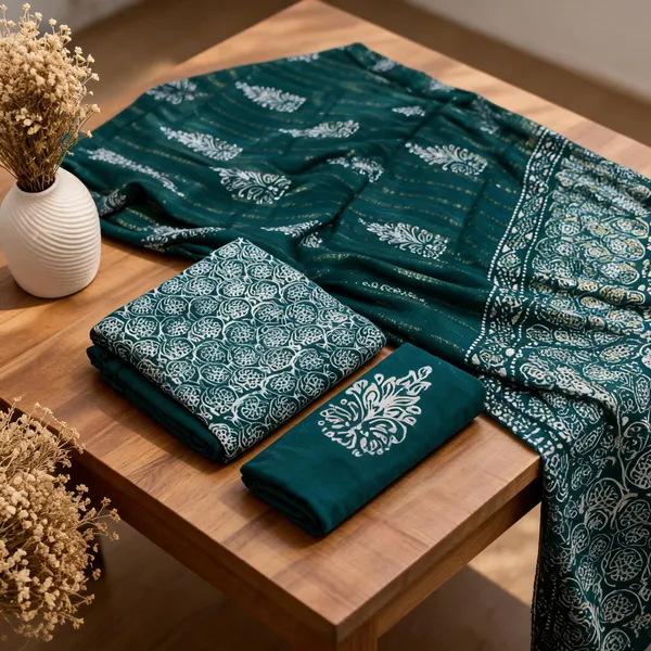Aahoo_Emerald_Paisley_Copper_Batik_Reyon_Dark_Colour_Dress_Material