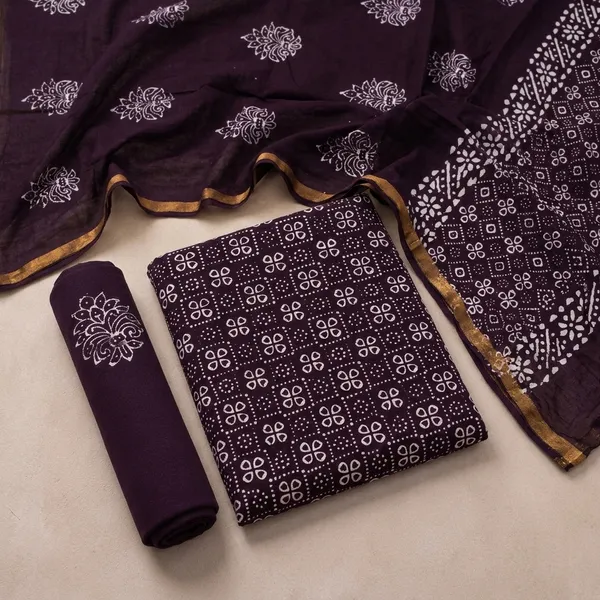 Pure_Cotton_Copper_Batik_Heavy_Suits_💜_Royal_Plum