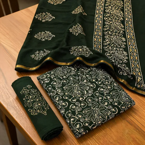 Pure_Cotton_Copper_Batik_Heavy_Suits_Bottle_Green