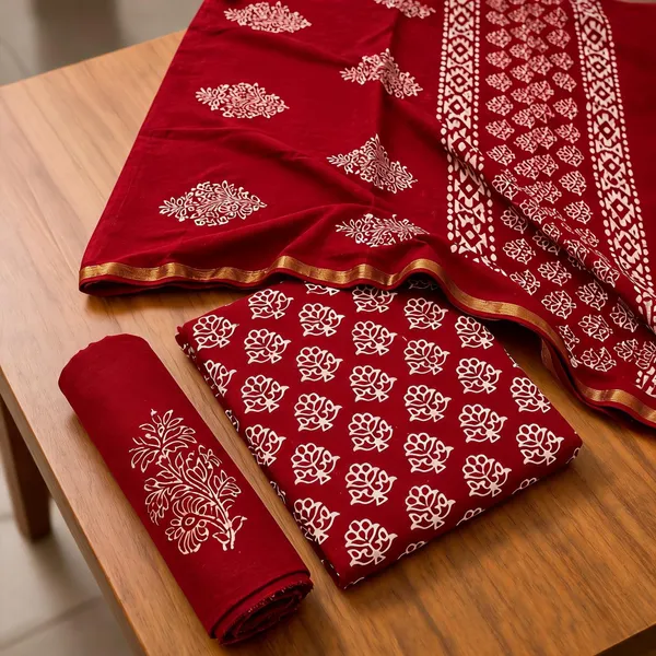 Pure_Cotton_Copper_Batik_Heavy_Suits_🔴_Crimson_Red
