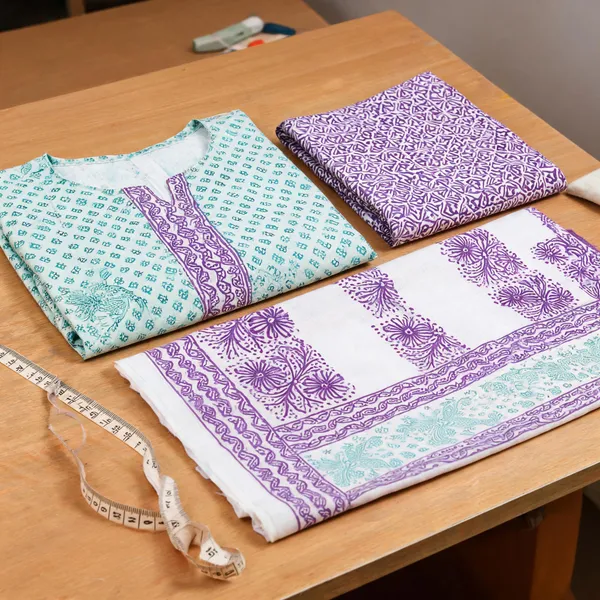 Mint_Lavender_Fusion_72-72_Pure_Cotton_Hand_Batik_Block_Suit