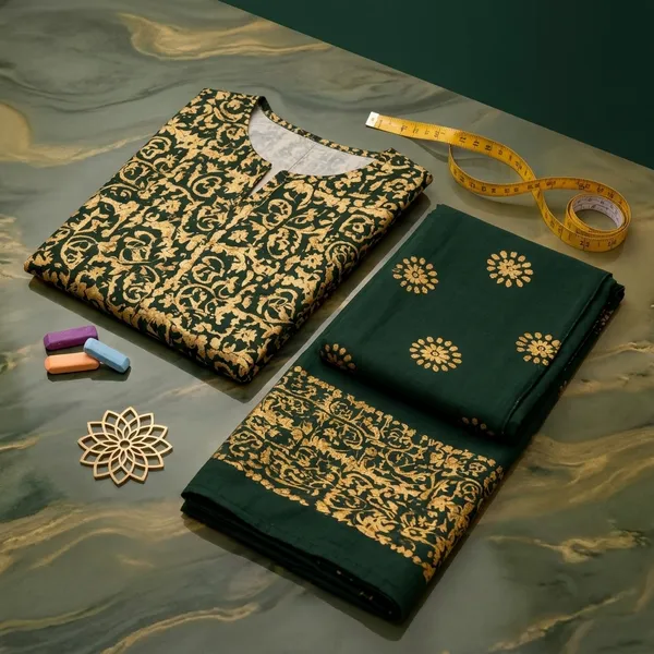 Aahoo_Premium_Pure_Cotton_Batik_3_Piece_Suit_Forest_Green
