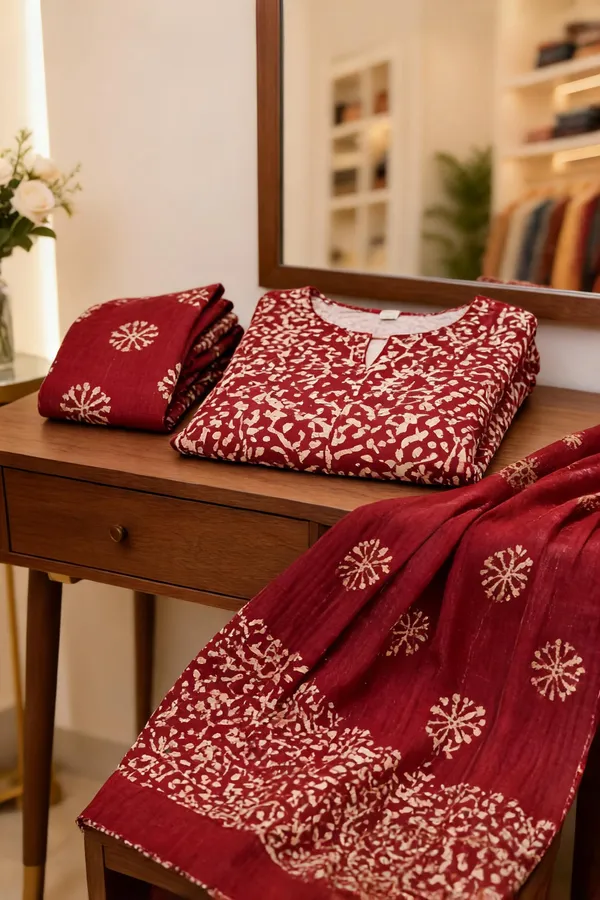 Aahoo_Premium_Pure_Cotton_Batik_3_Piece_Suit_Wine_Red