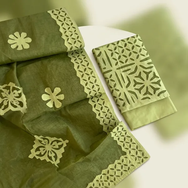 Aahoo_Pure_Cotton_Chikan_Lapat_Cutwork_3_Piece_Suit_Olive_Meadow