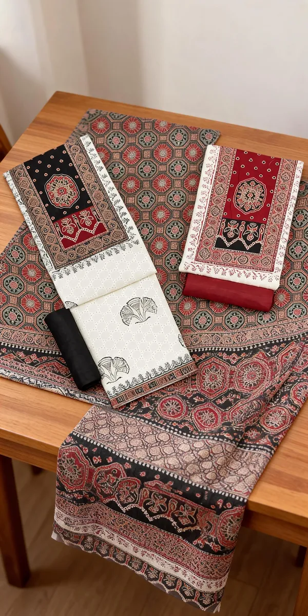 Aahoo_Royal_Ajrakh_Cotton_Dress_Material_Ivory_Noir_Pack_Of_2