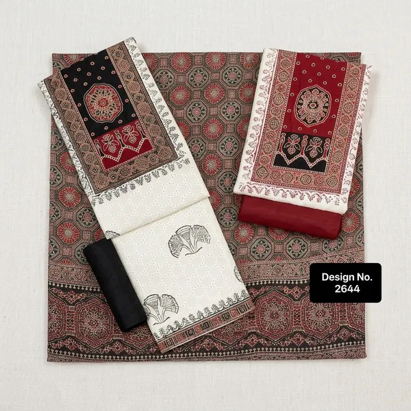 Aahoo_Royal_Ajrakh_Cotton_Dress_Material_Ivory_Noir_Pack_Of_2