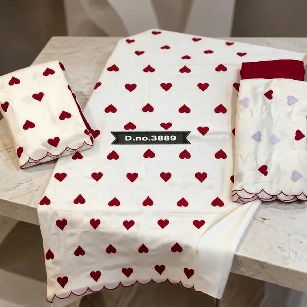 Aahoo_Blossom_Cotton_Embroidered_Dress_Material_Ivory_Scarlet