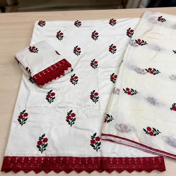 Aahoo_Blossom_Cotton_Embroidered_Dress_Material_Rose_Garden_White