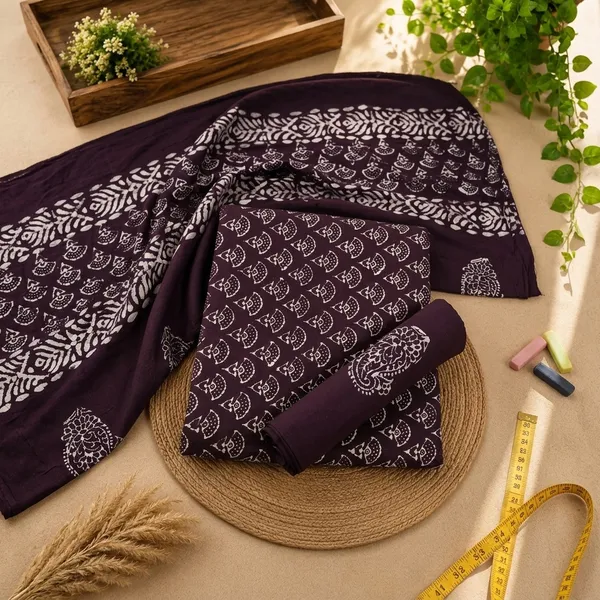 Premium_Cotton_Batik_Fabric_Deep_Aubergine_Tribal_Print