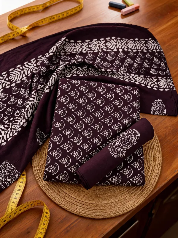 Premium_Cotton_Batik_Fabric_Deep_Aubergine_Tribal_Print