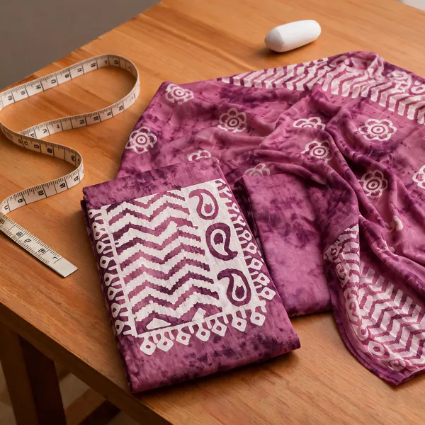 Aahoo_Berry_Pink_Pure_Cotton_Hand_Batik_Tie_Dye_Block_Suit