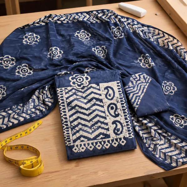 Aahoo_Cobalt_Blue_Pure_Cotton_Hand_Batik_Tie_Dye_Block_Suit