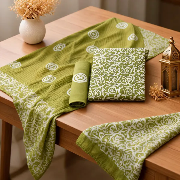 Aahoo_Olive_Green_Pure_Cotton_Hand_Batik_Tie_Dye_Block_Suit