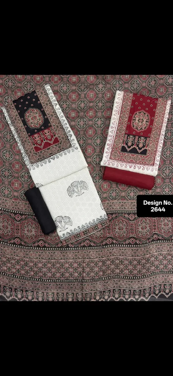 Aahoo_Royal_Ajrakh_Cotton_Dress_Material_Ivory_Noir_Pack_Of_2