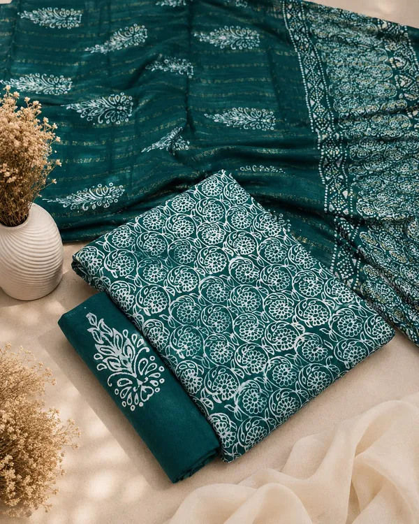 Aahoo_Emerald_Paisley_Copper_Batik_Reyon_Dark_Colour_Dress_Material