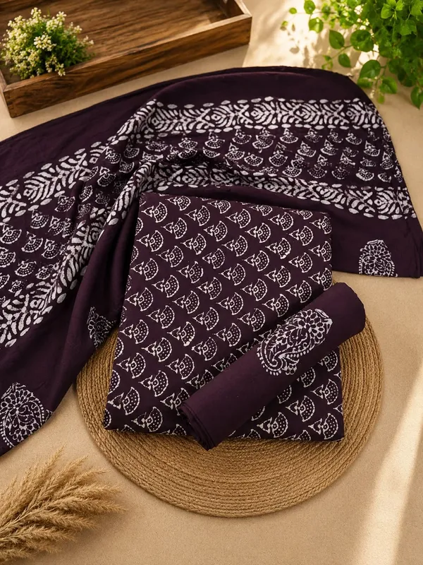 Premium_Cotton_Batik_Fabric_Deep_Aubergine_Tribal_Print