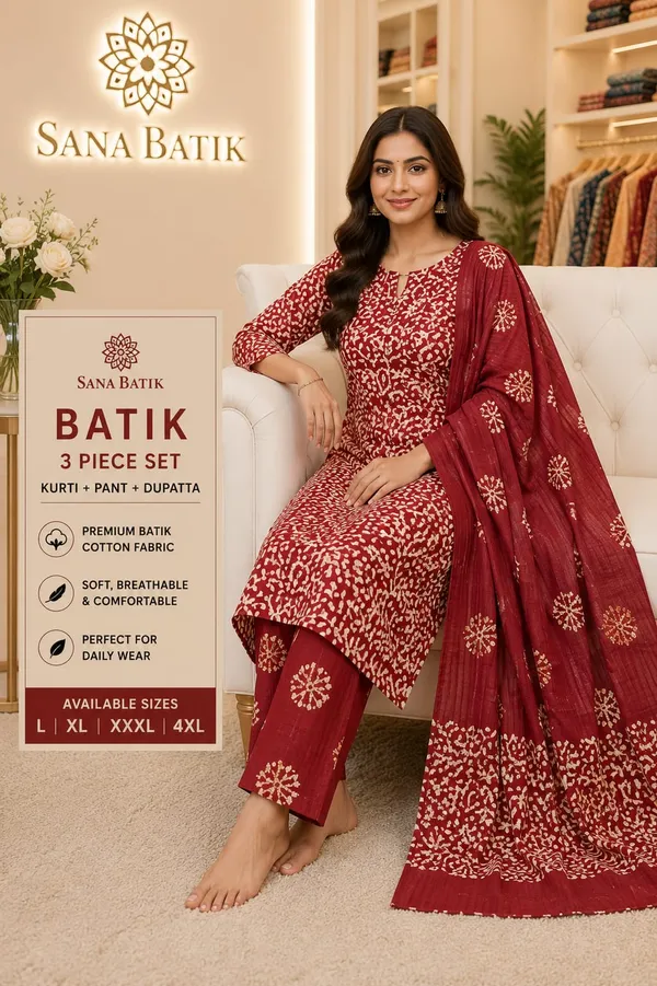 Aahoo_Premium_Pure_Cotton_Batik_3_Piece_Suit_Wine_Red