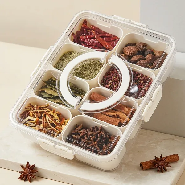 White_Plastic_8-Section_Spice_Storage_Box