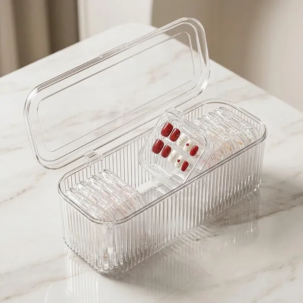 White_Plastic_Rectangular_Jewellery_Organiser_Box_With_Lid