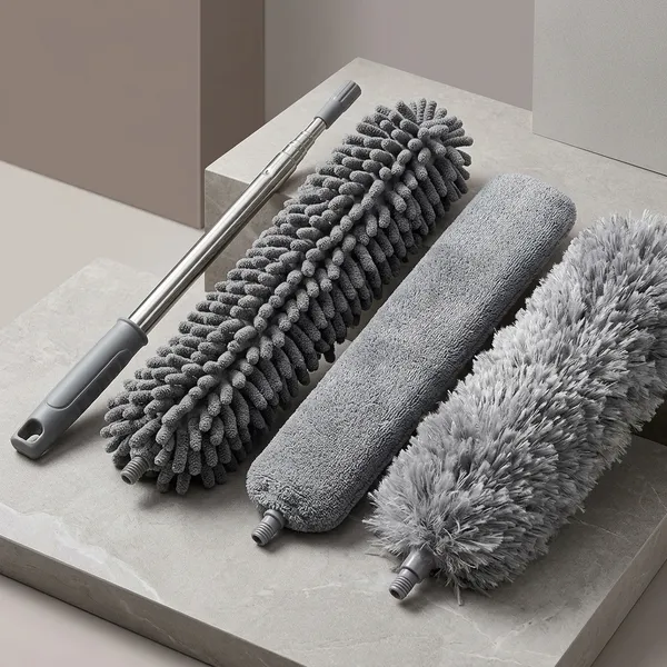 Grey_Microfiber_Extendable_Handle_Duster_Set_For_Home_Cleaning