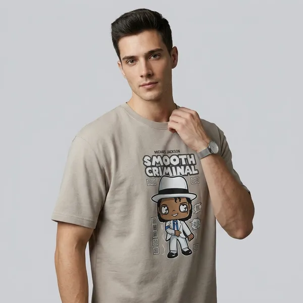 Beige_French_Terry_Graphic_Print_T-Shirt_For_Men
