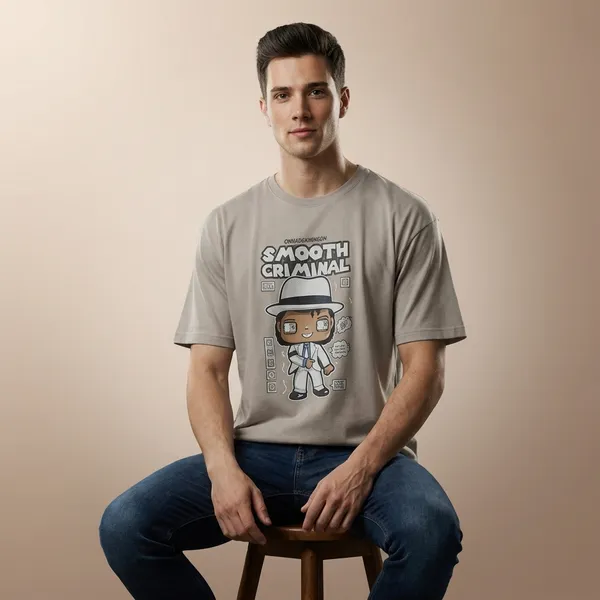 Beige_French_Terry_Graphic_Print_T-Shirt_For_Men