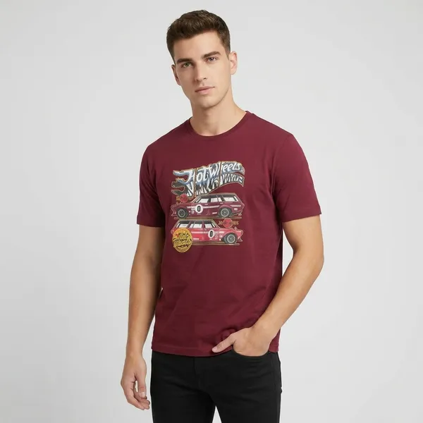 Maroon_Cotton_Premium_Hot_Wheels_Graphic_Print_T-Shirt_For_Men