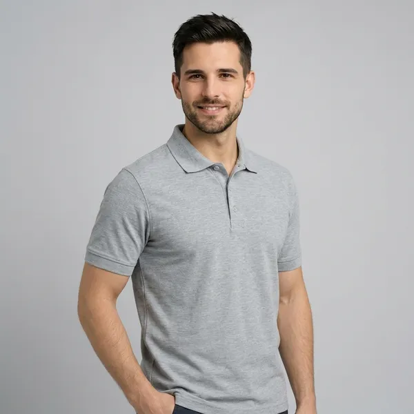 Grey_Cotton_Premium_Slim_Fit_Polo_T-Shirt_For_Men